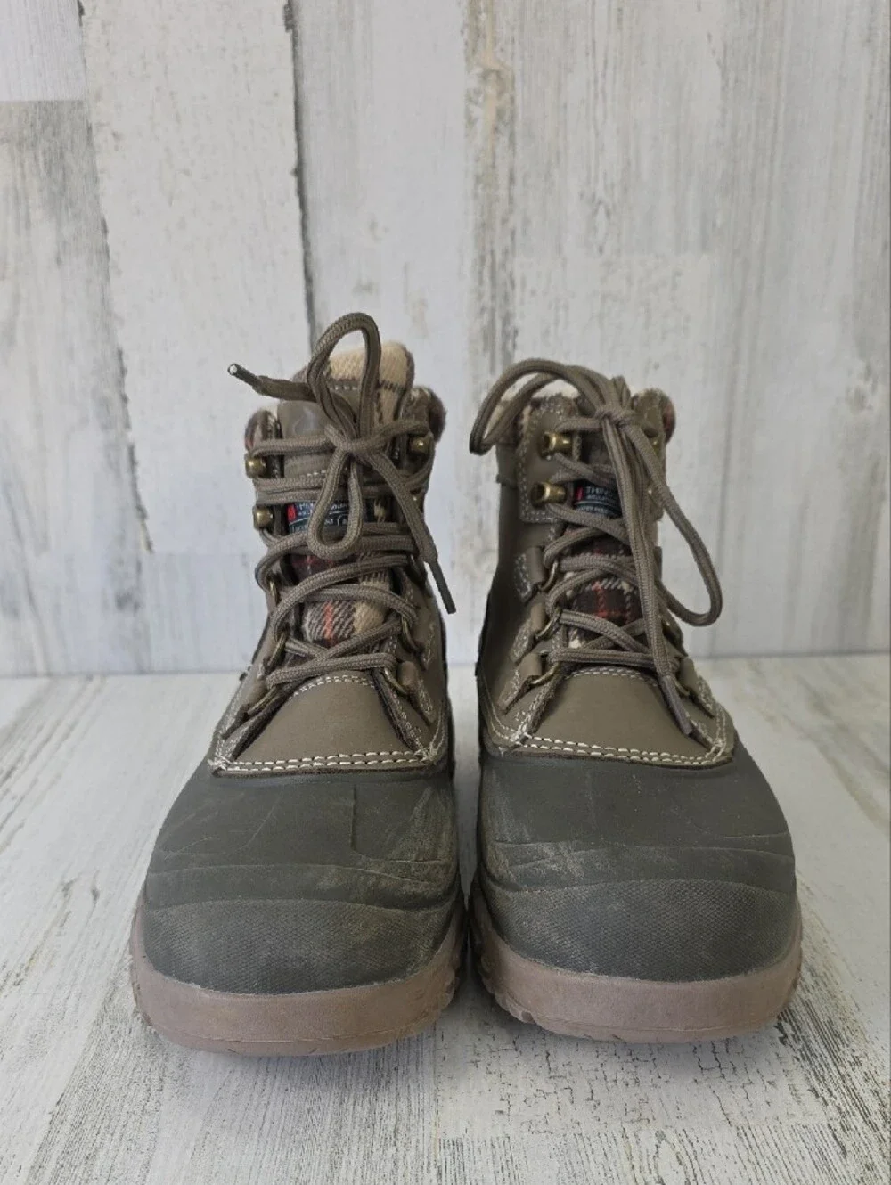 Ozark Trail Women's Taupe Brown Waterproof Lace-Up Winter Boots Size 9